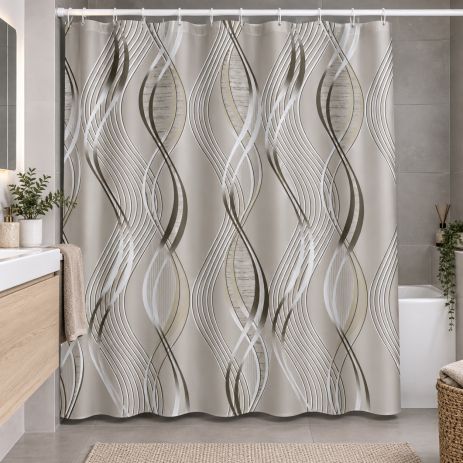 Шторка для ванної кімнати Miranda Sanfoni beige 180*200 cм