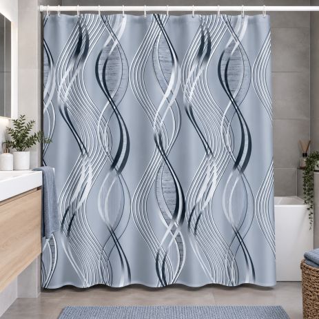 Шторка для ванної кімнати Miranda Sanfoni grey 180*200 cм