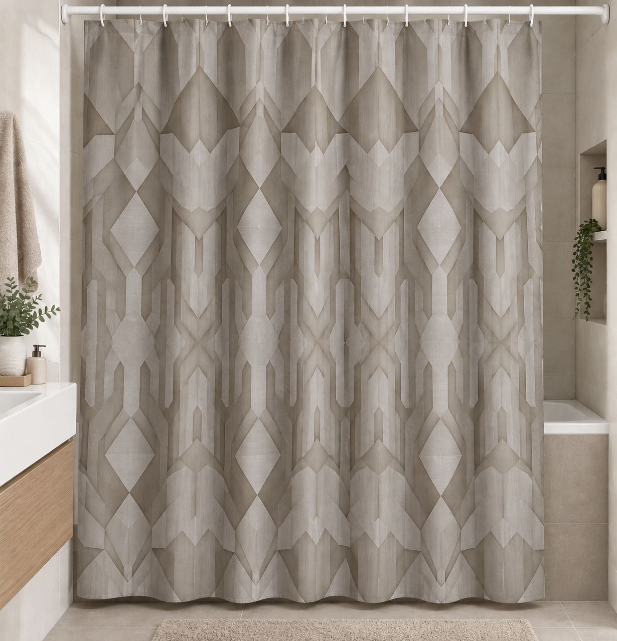 Шторка для ванной комнаты Miranda Valeriya beige 180*200 см Шторка для ванной комнаты Miranda Valeriya beige 180*200 см