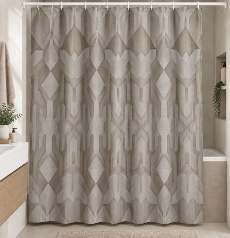 Шторка для ванної кімнати Miranda Valeriya beige 180*200 cм