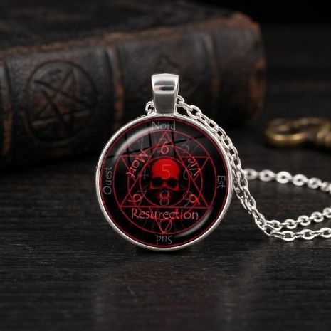 Кулон Пентаграмма Алукарда Hellsing Оберег амулет подвеска с красной пентаграммой