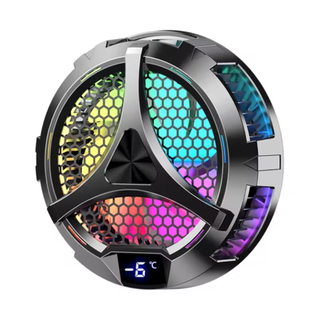 Магнітний RGB-кулер X42 15W (9V/2A Max) радіаторний (2 режими охолодження) з універсальним дисплеєм для планшета/ноутбука, 100x30mm, Type-C, Black