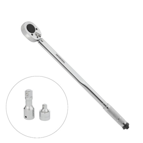 Ключ динамометричний 3/4", 70-420 Нм, перехідник 3/4"×1/2'', подовжувач 100 мм 3/4", STORM INTERTOOL XT-9010 Ключ динамометричний 3/4", 70-420 Нм, перехідник 3/4"×1/2'', подовжувач 100 мм 3/4", STORM INTERTOOL XT-9010