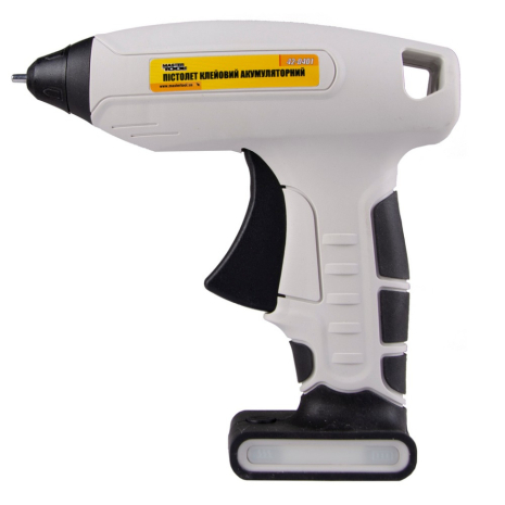 Пистолет клеевой аккумуляторный Ø 7.2 мм DC 3.7V 1300 mAh «Капля-Стоп» MASTERTOOL 42-0401 Пистолет клеевой аккумуляторный Ø 7.2 мм DC 3.7V 1300 mAh «Капля-Стоп» MASTERTOOL 42-0401