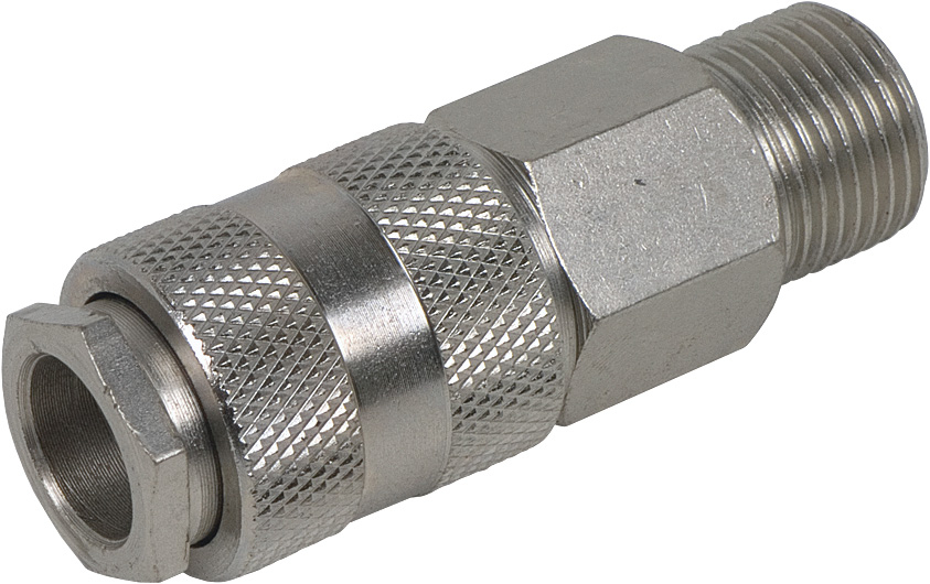 Соединение быстросъемное с клапаном 1/4", наружная резьба MIOL 81-230 Соединение быстросъемное с клапаном 1/4", наружная резьба MIOL 81-230