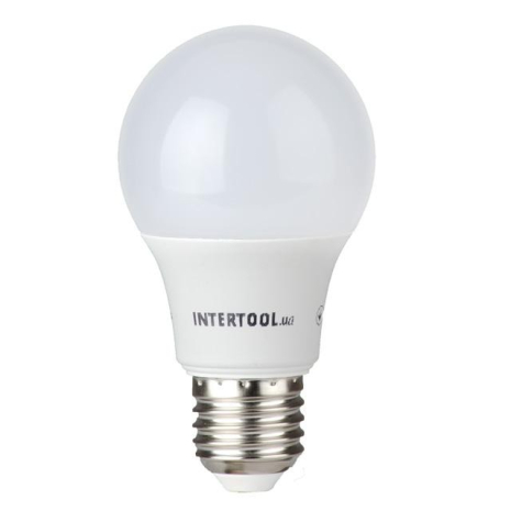 Лампа светодиодная LED A60, E27, 10 Вт, 150-300 В, 4000 K, 30000 ч, гарантия 3 года INTERTOOL LL-0014 Лампа светодиодная LED A60, E27, 10 Вт, 150-300 В, 4000 K, 30000 ч, гарантия 3 года INTERTOOL LL-0014
