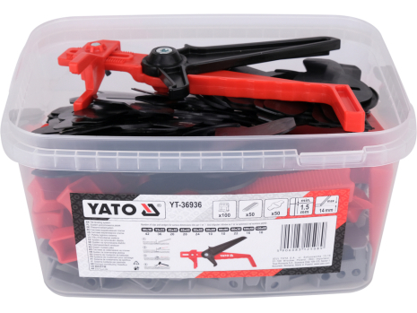 Кліпси, клини, підкладки СВП для укладання плитки YATO YT-36936