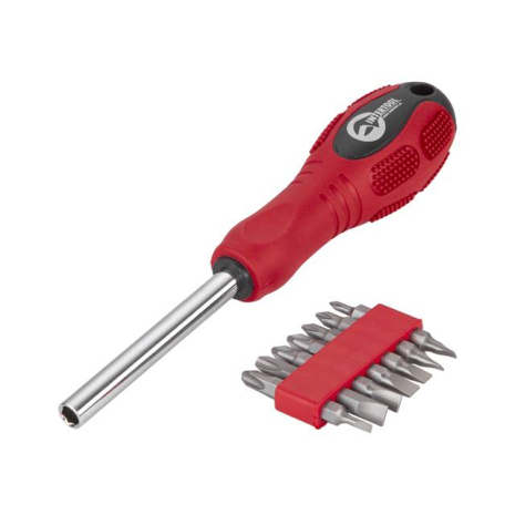Викрутка магнітна 1/4" з комплектом насадок, 15од., Cr-V INTERTOOL HT-0415 Викрутка магнітна 1/4" з комплектом насадок, 15од., Cr-V INTERTOOL HT-0415