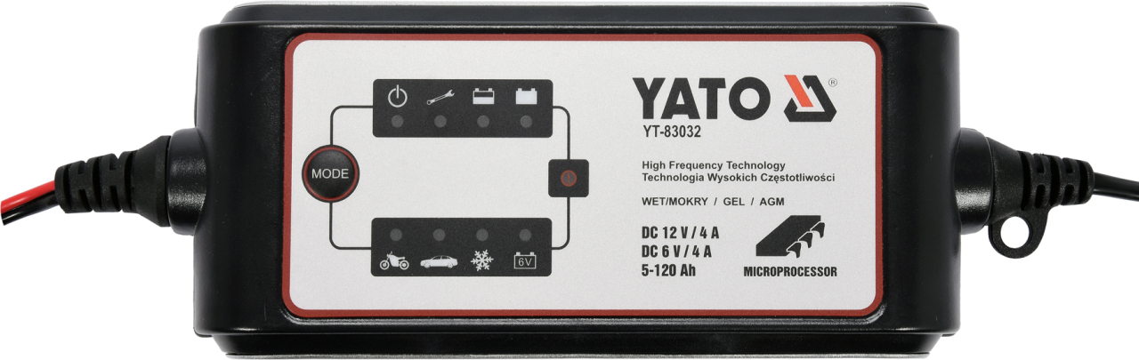 Зарядное устройство для автомобиля Yato YT-83032 Зарядное устройство для автомобиля Yato YT-83032