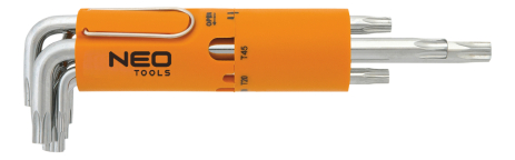 Набір ключів Torx з отвором 8 од. від T10 до T50 NEO 09-514 Набір ключів Torx з отвором 8 од. від T10 до T50 NEO 09-514