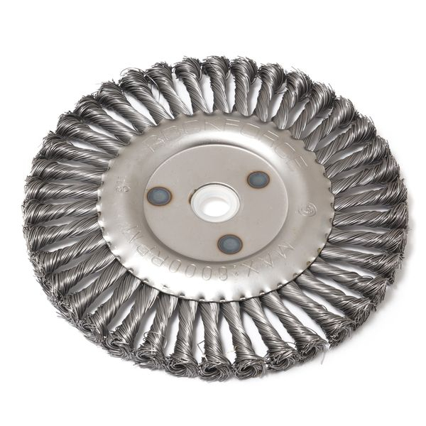 Кордщетка дисковая стальная витая для УШМ 200мм RockForce FORSAGE RF-BWF108 Кордщетка дисковая стальная витая для УШМ 200мм RockForce FORSAGE RF-BWF108