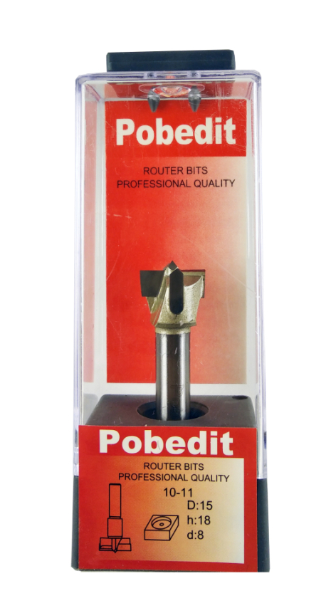 Фреза Форстнера D-15 мм, d-8 мм Pobedit P-1011-08-15 Фреза Форстнера D-15 мм, d-8 мм Pobedit P-1011-08-15