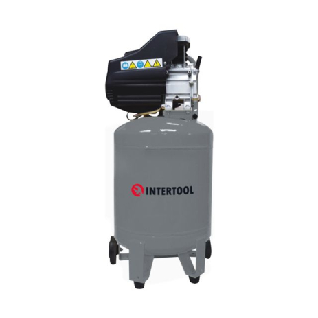Компресор, 50 л, вертикальний, 1,5 кВт, 220 В, 8 атм, 206 л/хв, 63 дБ INTERTOOL PT-0019 Компресор, 50 л, вертикальний, 1,5 кВт, 220 В, 8 атм, 206 л/хв, 63 дБ INTERTOOL PT-0019