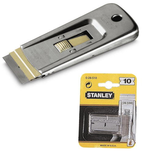 Запасные лезвия 40 мм для скребка "0-28-500" 10 шт. STANLEY 0-28-510 Запасные лезвия 40 мм для скребка "0-28-500" 10 шт. STANLEY 0-28-510