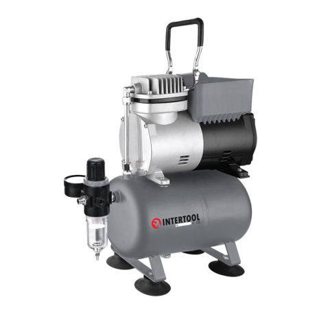 Компресор безмасляний, 3 л, 0,3 кВт, 220 В, 3,2 атм, 45 л/хв, 80 дБ INTERTOOL PT-0001 Компресор безмасляний, 3 л, 0,3 кВт, 220 В, 3,2 атм, 45 л/хв, 80 дБ INTERTOOL PT-0001