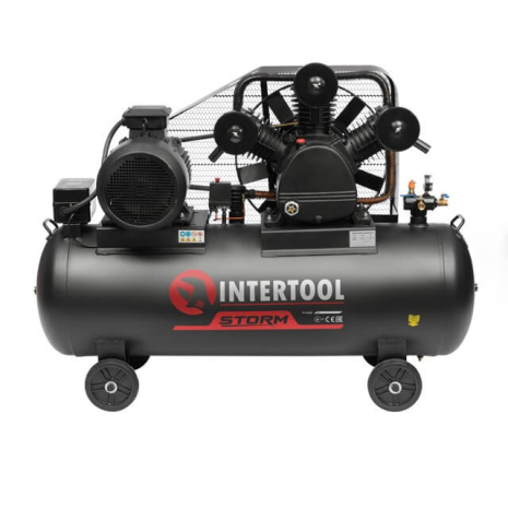 Компресор, 300 л, 11,0 кВт, 380 В, 10 атм, 1600 л/хв, 3 циліндри, 80 дБ INTERTOOL PT-0050 Компресор, 300 л, 11,0 кВт, 380 В, 10 атм, 1600 л/хв, 3 циліндри, 80 дБ INTERTOOL PT-0050