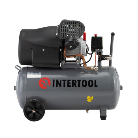 Компрессор, 50 л, 2,23 кВт, 220 В, 10 атм, 354 л/мин, 2 цилиндра, 93 дБ INTERTOOL PT-0004 Компрессор, 50 л, 2,23 кВт, 220 В, 10 атм, 354 л/мин, 2 цилиндра, 93 дБ INTERTOOL PT-0004