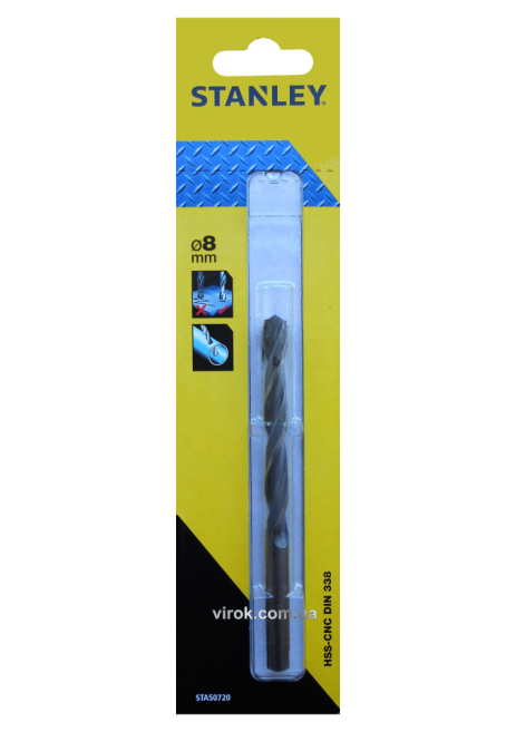 Свердло по металу 8 мм Stanley STA50720-QZ Свердло по металу 8 мм Stanley STA50720-QZ