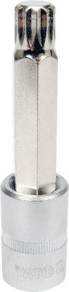 Головка торцева з викрутковою насадкою Spline 1/2" M14 100 мм Yato YT-04355