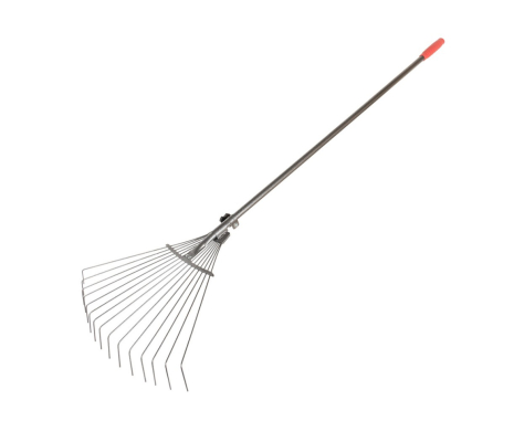 Граблі віялові розсувні ГВР-Ф 15 200-340 мм×1300 мм з ручкою MASTERTOOL 14-6296