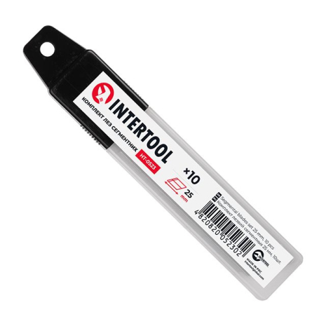 Комплект лез сегментних, 25 мм, 10 шт. INTERTOOL HT-0523 Комплект лез сегментних, 25 мм, 10 шт. INTERTOOL HT-0523