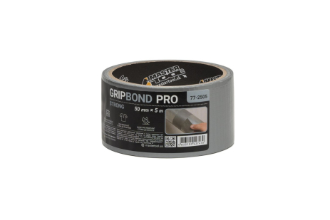 Стрічка армована GripBond Pro Strong t 70°C 50 мм×5 м сіра MASTERTOOL 77-2505 Стрічка армована GripBond Pro Strong t 70°C 50 мм×5 м сіра MASTERTOOL 77-2505