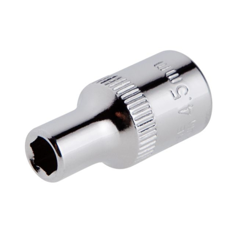 Головка шестигранная 1/4", 4,5×25 мм, Cr-V, STORM INTERTOOL ET-0433