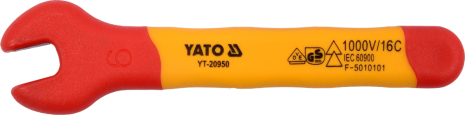 Ключ ріжковий діелектричний VDE 1000В 6 мм Yato YT-20950 Ключ ріжковий діелектричний VDE 1000В 6 мм Yato YT-20950