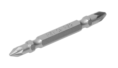 Насадка викруткова двостороння PZ1/PZ2 65 мм ¼" S2 набір 10 шт MASTERTOOL 10-91-651