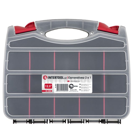 Органайзер 12.5" 2 в 1 320*260*80 мм INTERTOOL BX-4004 Органайзер 12.5" 2 в 1 320*260*80 мм INTERTOOL BX-4004