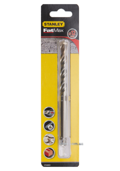 Сверло по цегле FatMax 12 мм Stanley STA58551-QZ Сверло по цегле FatMax 12 мм Stanley STA58551-QZ