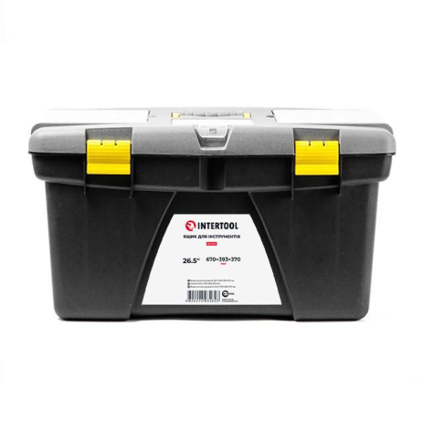 Ящик для инструментов 26.5" 670*393*370мм INTERTOOL BX-0326 Ящик для инструментов 26.5" 670*393*370мм INTERTOOL BX-0326