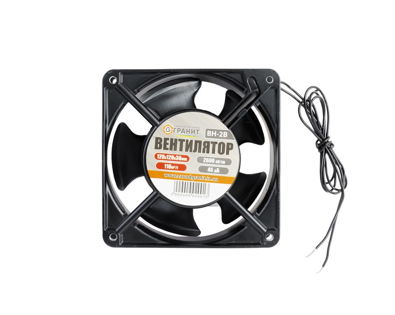 Вентилятор 120х120х38 мм 2600 об/хв MASTERTOOL ВН-2В Вентилятор 120х120х38 мм 2600 об/хв MASTERTOOL ВН-2В