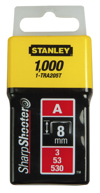 Скоба для степлера 8 мм тип "А" (5/53/530) 1000 шт. STANLEY 1-TRA205T Скоба для степлера 8 мм тип "А" (5/53/530) 1000 шт. STANLEY 1-TRA205T