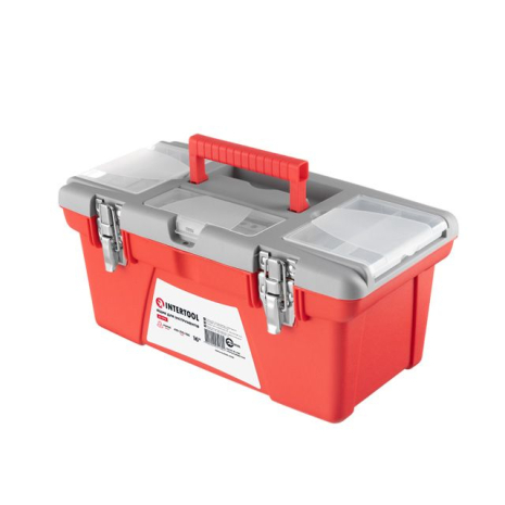 Ящик для инструментов с металлическими замками 16" 415*210*190мм INTERTOOL BX-0516
