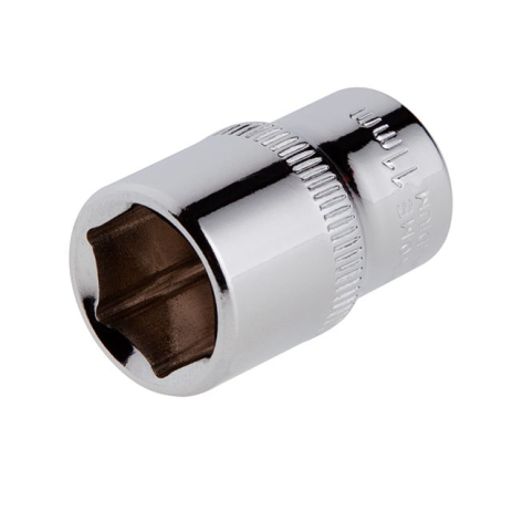 Головка шестигранная 1/4", 11×25 мм, Cr-V, STORM INTERTOOL ET-0441