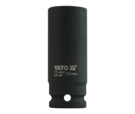 Головка торцевая ударная шестигранная удлиненная 1/2" 22 мм Yato YT-1042 Головка торцевая ударная шестигранная удлиненная 1/2" 22 мм Yato YT-1042
