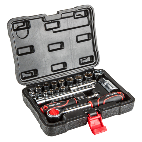 Набір ключів торцевих 1/4", 3/8" 20 шт. Top Tools 38D520 Набір ключів торцевих 1/4", 3/8" 20 шт. Top Tools 38D520