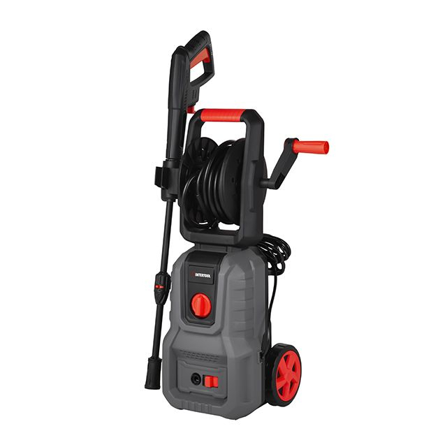 Мийка високого тиску, 1,8 кВт, 100-140 бар, 7 л/хв, шланг 5 м INTERTOOL DT-1516 Мийка високого тиску, 1,8 кВт, 100-140 бар, 7 л/хв, шланг 5 м INTERTOOL DT-1516