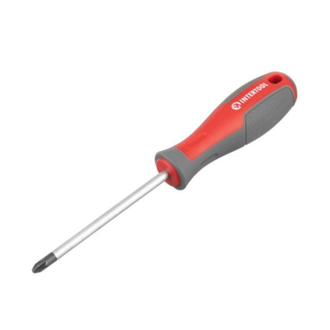 Отвертка крестовая, PZ2×100 мм, Cr-V INTERTOOL VT-3333 Отвертка крестовая, PZ2×100 мм, Cr-V INTERTOOL VT-3333