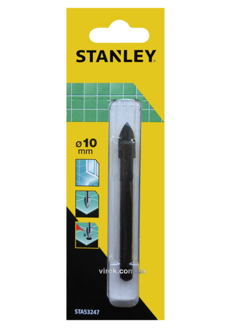 Свердло по керамічній плитці 10 мм. Stanley STA53247-QZ Свердло по керамічній плитці 10 мм. Stanley STA53247-QZ