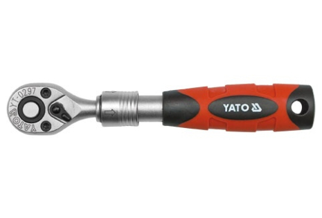 Тріскачка з телескопічною ручкою 72 зубця 1/4" 150-200 мм Yato YT-0297