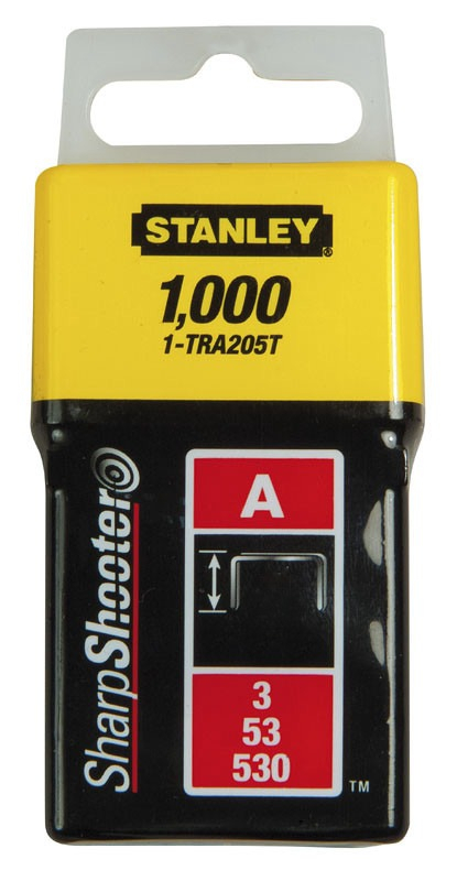 Скоба для степлера 10 мм тип "А" (5/53/530) 1000 шт. STANLEY 1-TRA206T Скоба для степлера 10 мм тип "А" (5/53/530) 1000 шт. STANLEY 1-TRA206T