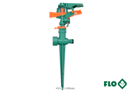Зрошувач імпульсний 6-режимний FLO на колі, до шлангу 1/2", оберт - 45° - 360°, ABS-пластик Vorel 89269 Зрошувач імпульсний 6-режимний FLO на колі, до шлангу 1/2", оберт - 45° - 360°, ABS-пластик Vorel 89269