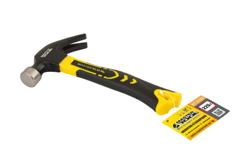 Молоток столярний 225 г HRC 50 рукоятка фібергласова 160 мм MASTERTOOL 02-0706 Молоток столярний 225 г HRC 50 рукоятка фібергласова 160 мм MASTERTOOL 02-0706