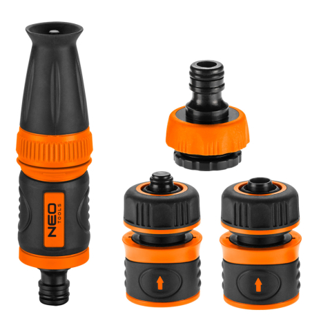 Комплект 1/2" з прямим соплом, роз'ємами та штуцером NEO 15-710 Комплект 1/2" з прямим соплом, роз'ємами та штуцером NEO 15-710