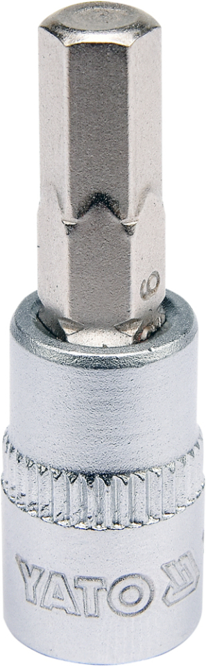 Головка торцевая с отверточной насадкой HEX 1/4" H6 x 37 мм Yato YT-04373 Головка торцевая с отверточной насадкой HEX 1/4" H6 x 37 мм Yato YT-04373