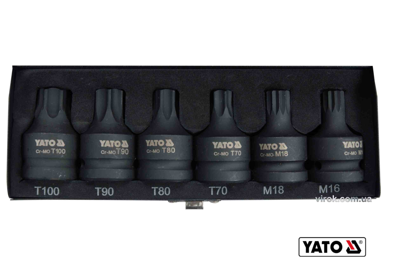 Набір ударних біт Torx/Spline 6 одиниць Yato YT-10653 Набір ударних біт Torx/Spline 6 одиниць Yato YT-10653