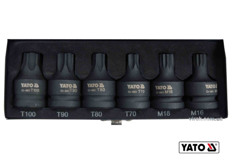 Набор ударных бит Torx/Spline 6 единиц Yato YT-10653 Набор ударных бит Torx/Spline 6 единиц Yato YT-10653