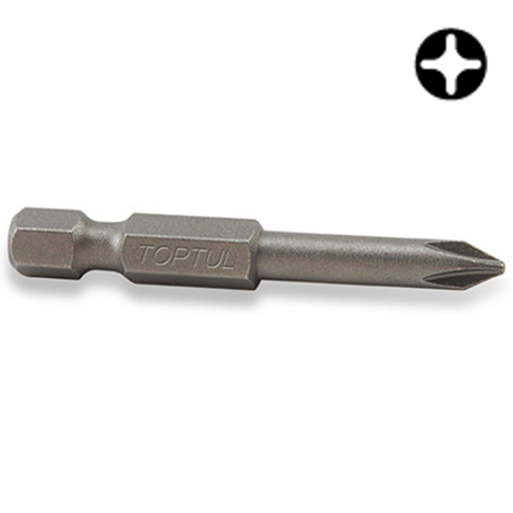 Насадка 1/4" 50 мм PH2 (под шуруповерт) TOPTUL FSMA0802 Насадка 1/4" 50 мм PH2 (под шуруповерт) TOPTUL FSMA0802